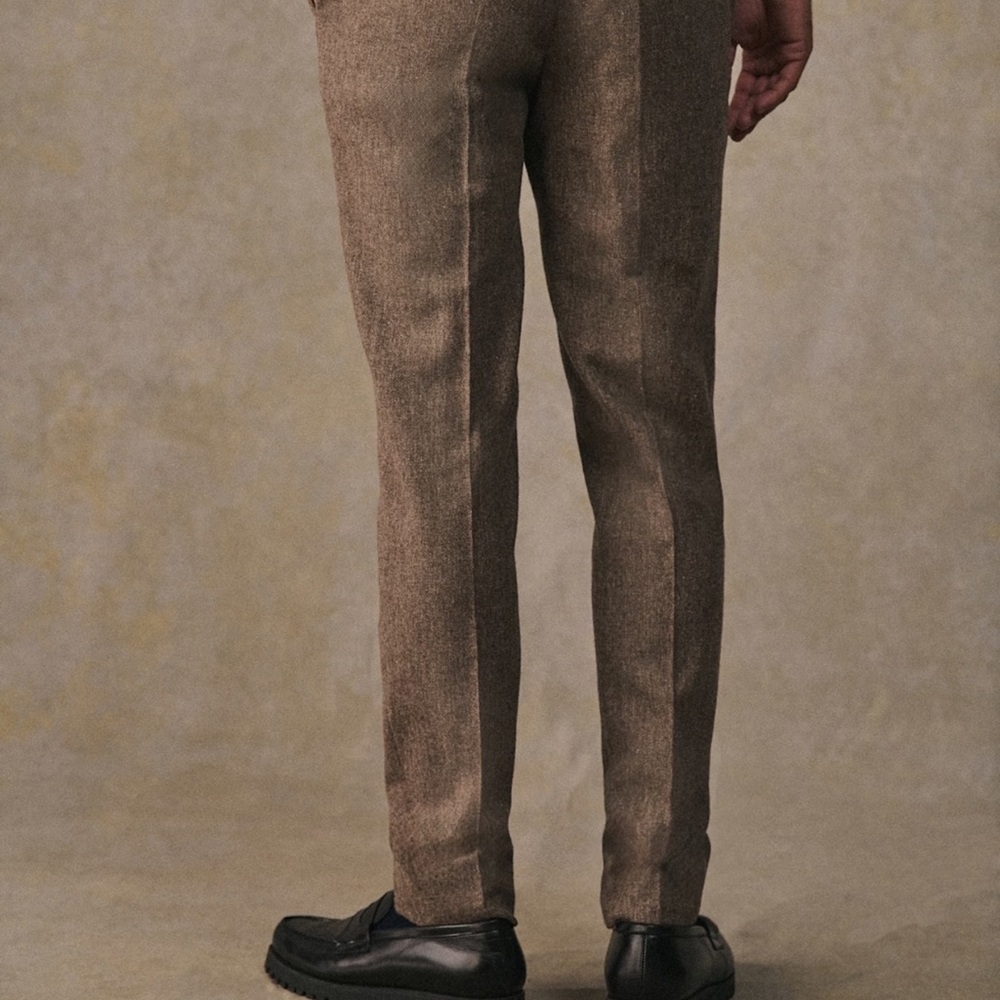 octobre editions Sézane Carl Trousers Light Mottled Brown - Size 38